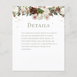Papier Détails du Mariage de Chuppah Floral Sparkling