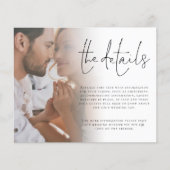 Papier Détails du Mariage de code QR de la photo budgétai (Devant)