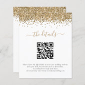 Papier Détails du Mariage de code QR de Parties scintilla (Devant / Derrière)