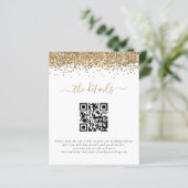 Papier Détails du Mariage de code QR de Parties scintilla (Debout devant)