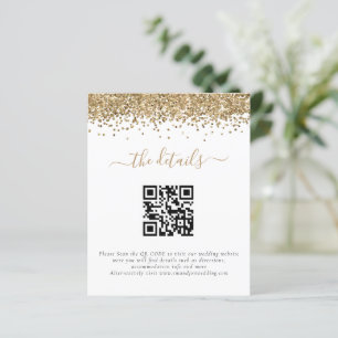 Papier Détails du Mariage de code QR de Parties scintilla