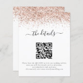 Papier Détails du Mariage de code QR de Parties scintilla (Devant / Derrière)