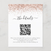 Papier Détails du Mariage de code QR de Parties scintilla (Devant)