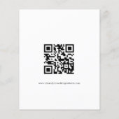 Papier Détails du Mariage de code QR du script budgétaire (Dos)