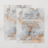 Papier Détails du mariage de Copper Quarry Hébergement (Devant / Derrière)