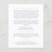 Papier Détails du mariage de couronne en or bleu (Dos)