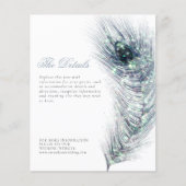 Papier Détails du Mariage de plumes de paon BUDGET Pièce  (Devant)