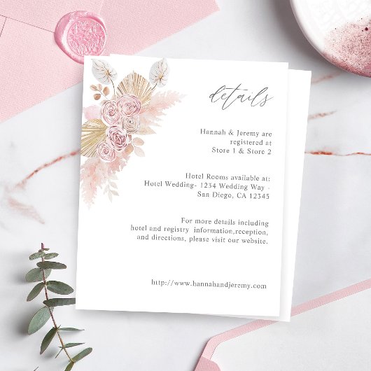 Papier Détails Floraux Boho Rose Budget