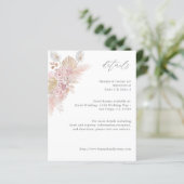 Papier Détails Floraux Boho Rose Budget (Debout devant)