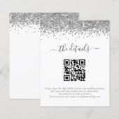 Papier Détails sur le Mariage de code QR de Parties scint (Devant / Derrière)