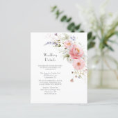 Papier Détails sur le Mariage rose Fleur sauvage (Debout devant)