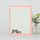 Papier deux chatons gris (Debout devant)
