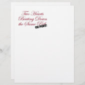 Papier Deux coeurs (Devant / Derrière)