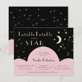 Papier Deux étoiles brillantes | Baby shower budgétaire n (Devant / Derrière)