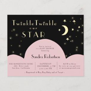 Papier Deux étoiles brillantes Baby shower budgétaire n