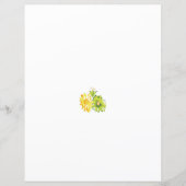 Papier Deux fleurs jaunes et vertes sur un arrière - plan (Devant)