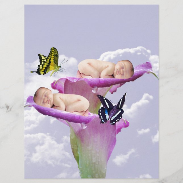 Papier Deux fois plus de joie avec l'invitation à la fête (Devant)