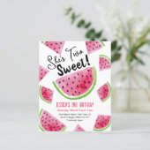 Papier Deux Melon doux Invitation de fête d'anniversaire (Debout devant)