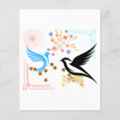 Papier Deux oiseaux majestueux (Devant)