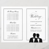 Papier Deux salles Silhouettes Bow Cravate Gay Wedding Pr (Devant)