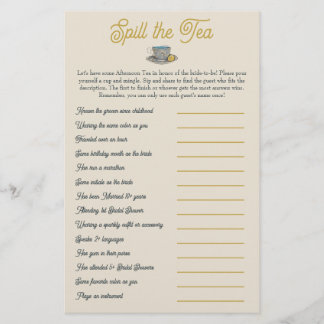 Papier Déverser le thé : Fête des mariées Mix et Mingle J