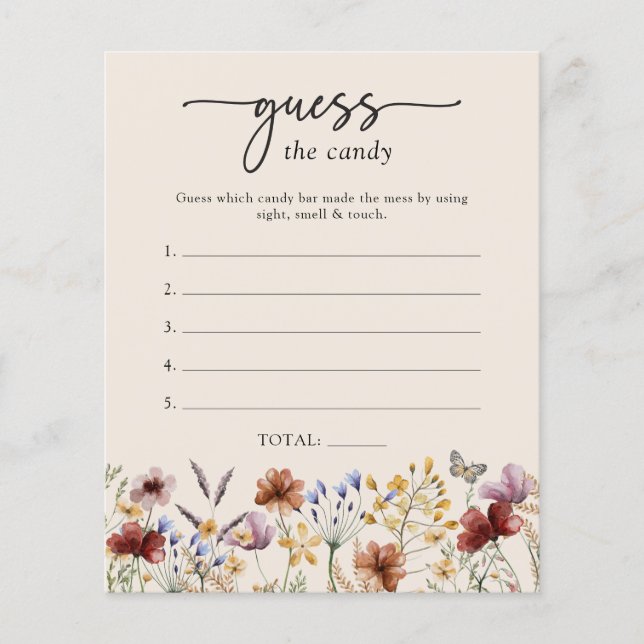 Papier Devine le jeu de bébé bonbons (Devant)