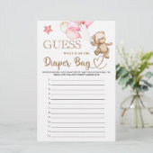 Papier Devinez ce qu'il y a dans le baby shower d'ours de (Debout devant)