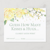 Papier Devinez combien de baisers et de caresses Roses Ja (Devant)