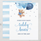 Papier Devinez combien de bonbons Ours en Peluche dans le (Devant / Derrière)