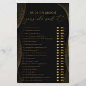 Papier Devinez de mariée ou de chambre qui l'a dit Jeu Bl (Devant)