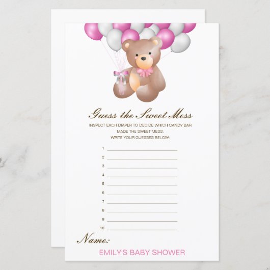 Papier Devinez édite la douceur de la souris, couche salé (Devant / Derrière)