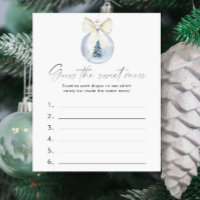 Devinez la douceur - Jeu de Baby shower d'hiver