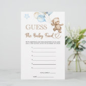 Papier Devinez La Nourriture Bébé Teddy Baby shower Ours (Debout devant)