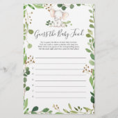 Papier Devinez la Nourriture pour Bébé Baby Shower à Thèm (Devant)