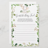 Papier Devinez la Nourriture pour Bébé Baby Shower à Thèm (Devant / Derrière)