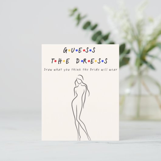 Papier Devinez la robe (Debout devant)