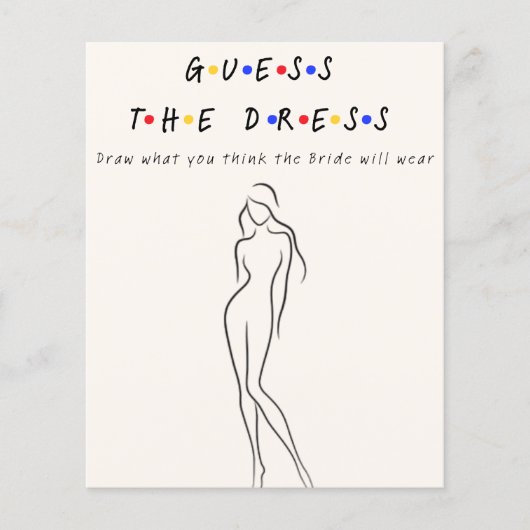 Papier Devinez la robe (Devant)