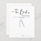 Papier Devinez la robe de mariée | Jeu de fête de mariage (Devant / Derrière)