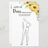 Papier Devinez la robe nuptiale douche anglais jeu espagn (Devant / Derrière)