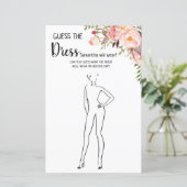 Papier Devinez la robe nuptiale douche anglais jeu espagn (Debout devant)