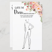 Papier Devinez la robe nuptiale douche anglais jeu espagn (Devant / Derrière)