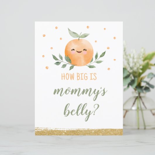 Papier Devinez la taille du ventre de maman - Panneau Lit (Debout devant)