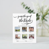 Papier Devinez l'âge du jeu de Fête des mariées de mariée (Debout devant)