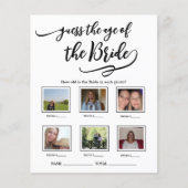 Papier Devinez l'âge du jeu de Fête des mariées de mariée (Devant)