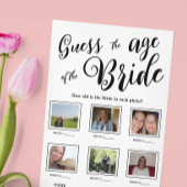Papier Devinez l'âge du jeu de Fête des mariées de mariée