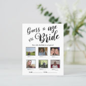 Papier Devinez l'âge du jeu de Fête des mariées de mariée (Debout devant)