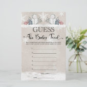 Papier Devinez Le Bébé Nourriture Snowman Baby shower Jeu (Debout devant)