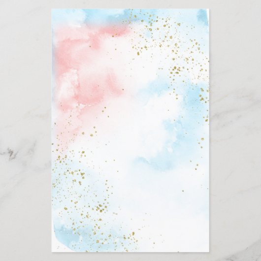 Papier "Devinez le bon prix" jeu d'or bleu rose (Dos)