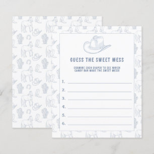 Papier DEVINEZ LE DÉSORDRE SUCRÉ - Baby Shower Cowboy 