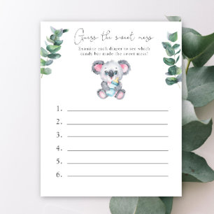 Papier Devinez le doux désordre - Baby Shower Koala